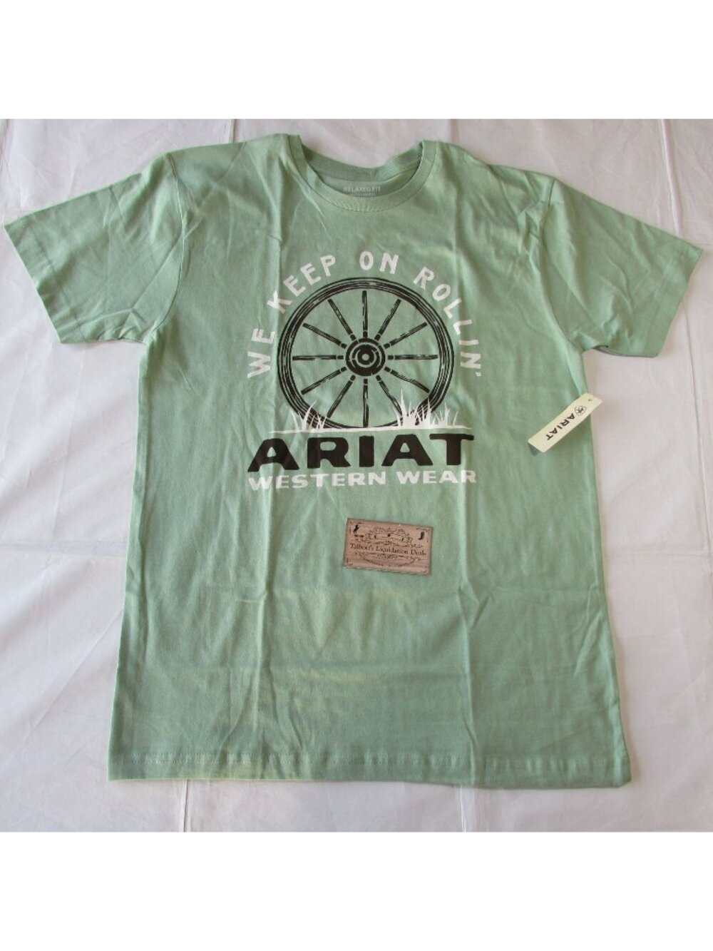 Ariat Women's 2XL Keep on Rollin Graphic T-Shirt Desert Sage Heather 10062351